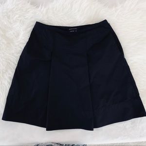 BCBG Max Azria Skater Flare Pleated Black Skirt